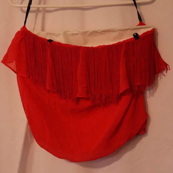 bebe Tops - NEW * NEVER WORN* Bebe Fringe Tube Top